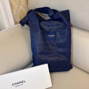 Chanel 深藍燙金 Tote Bag