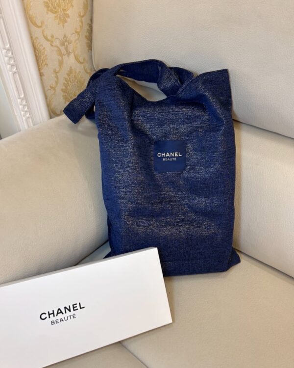 Chanel 深藍燙金 Tote Bag