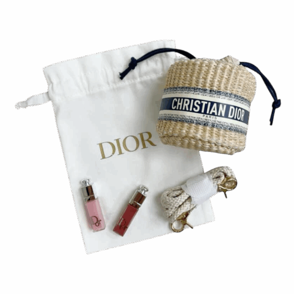Dior 隨機唇蜜連編織小廢包套裝