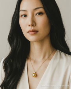 天然南洋金珠轉運 x 925純銀頸鏈