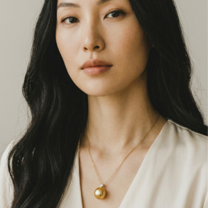 天然南洋金珠轉運 x 925純銀頸鏈