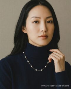 5mm 天然淡水珍珠配925純銀頸鏈